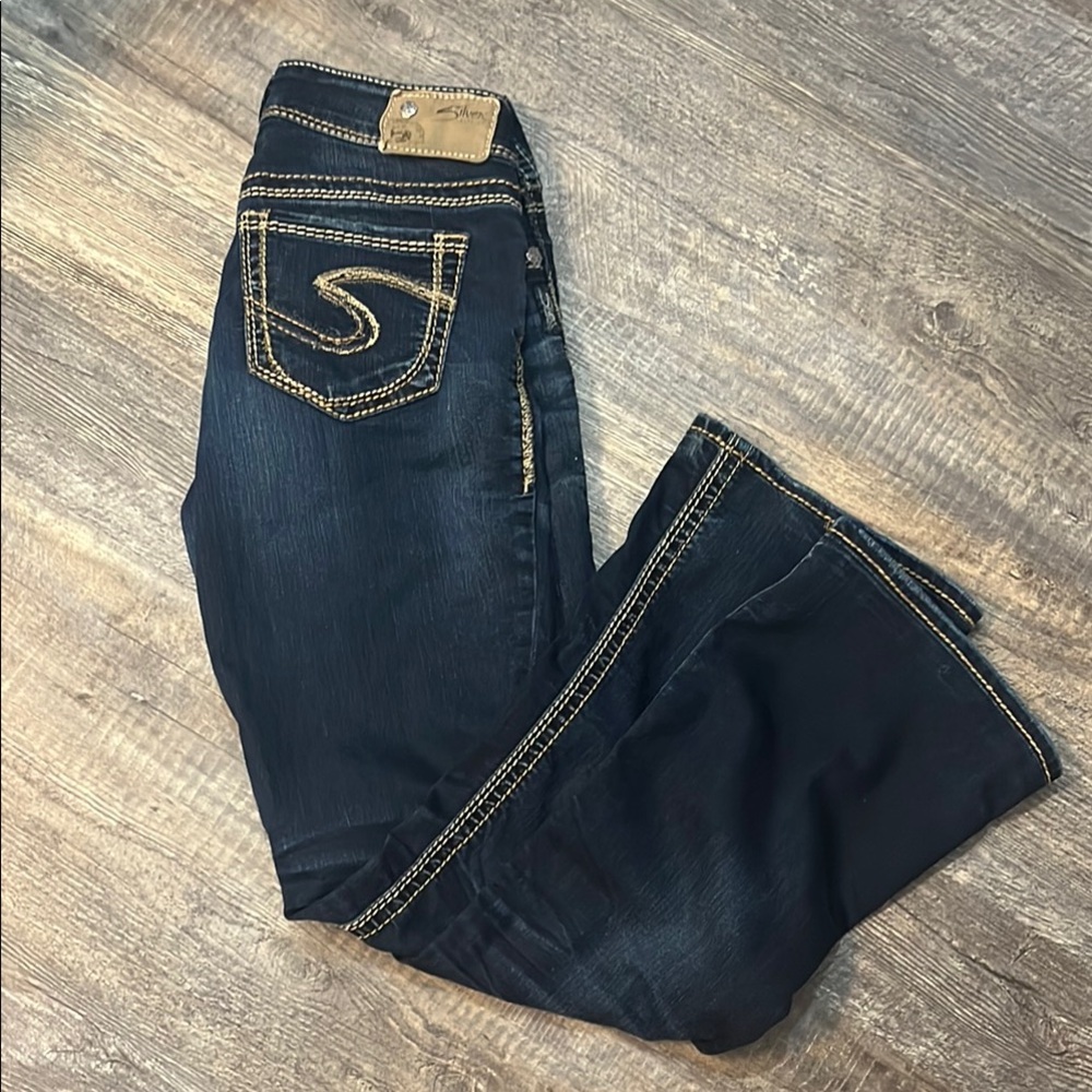 EUC Silver Jeans Black Boot Cut Denim